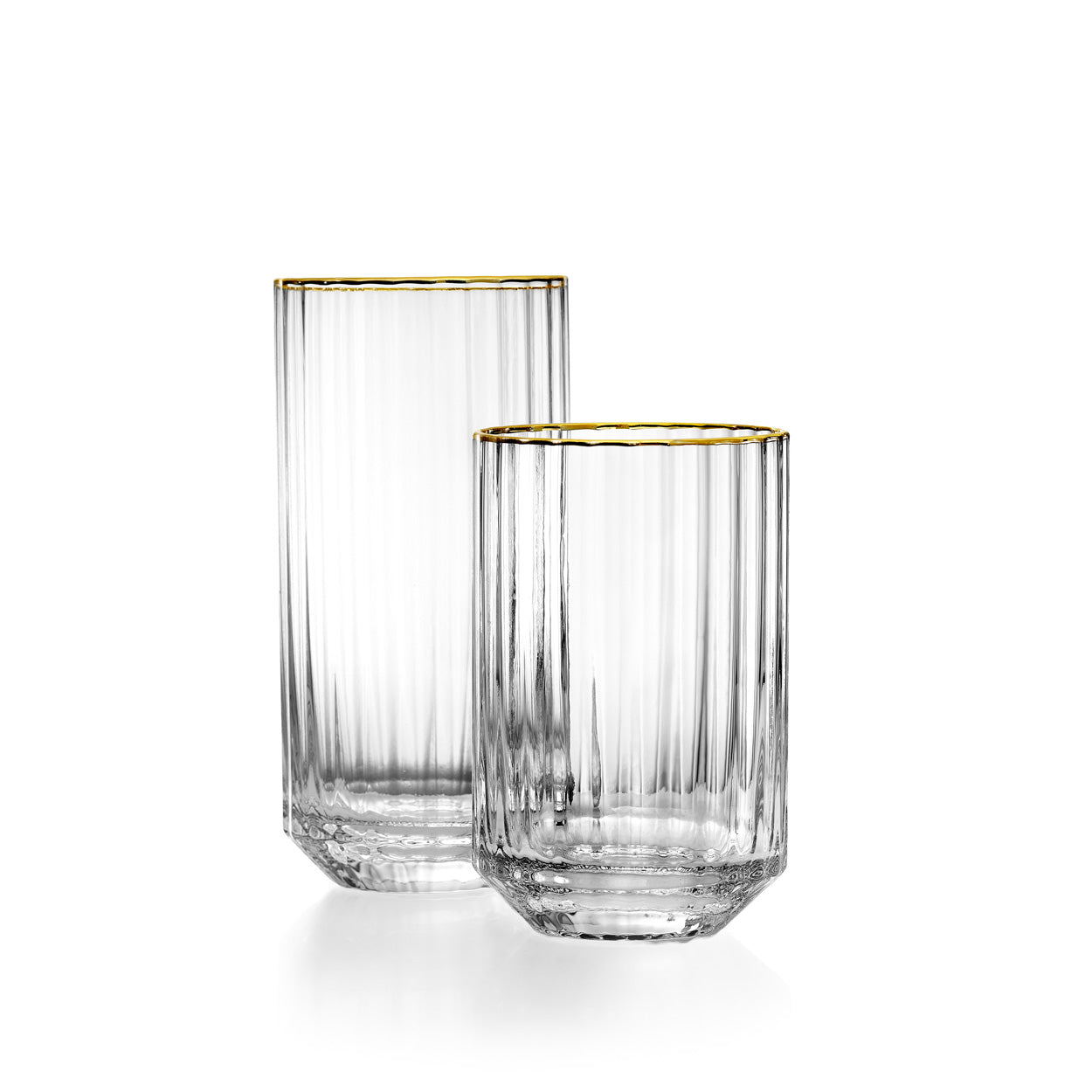 Pack de 6 Copos Golden Sip com Aro Dourado — 10,8 cm