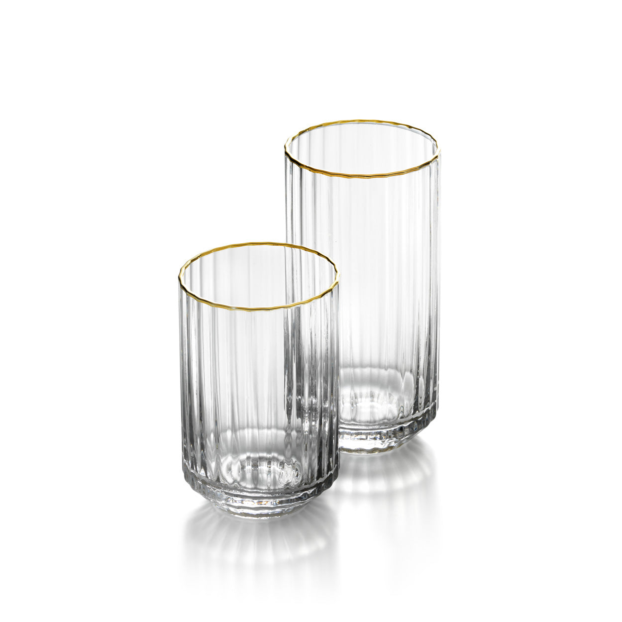 Pack de 6 Copos Golden Sip com Aro Dourado — 10,8 cm