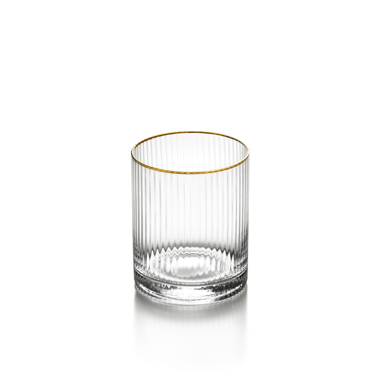 Pack de 6 Copos Baixos Golden Sip com Aro Dourado — 10 cm