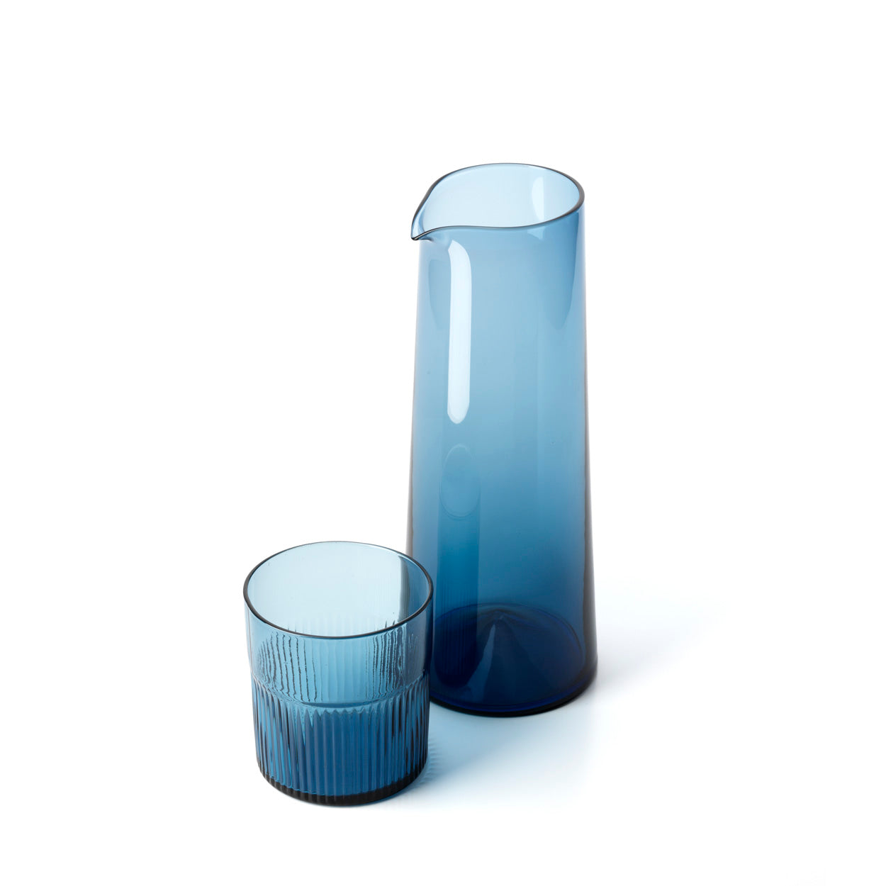 Azure Light-Blue Glass Jug