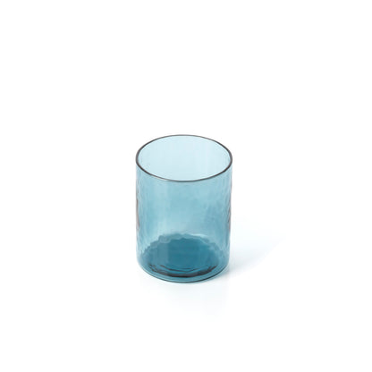 Pack de 6 Copos Altos Martelados Azure em Vidro Azul-Claro — 363 ml