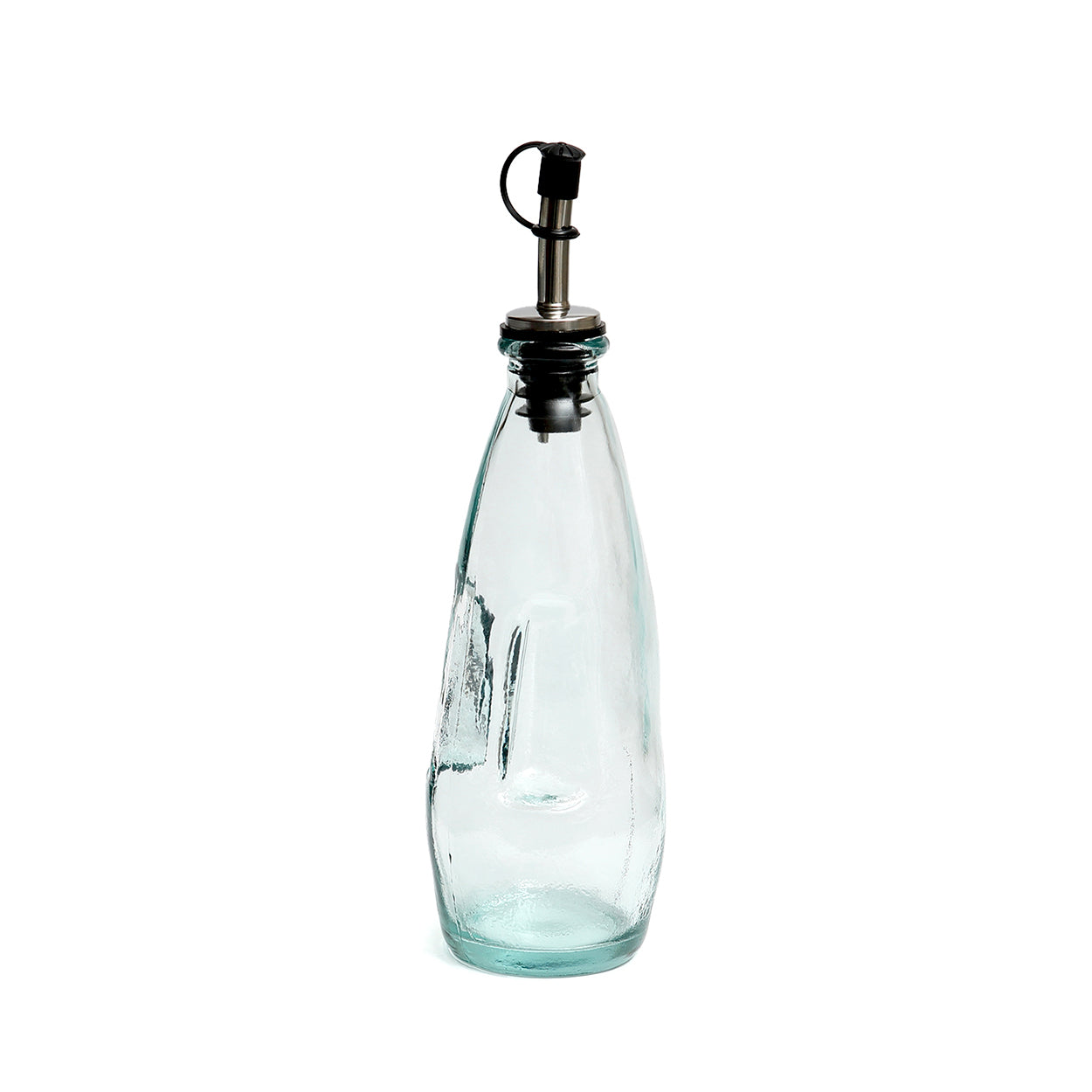 Light-Blue Glass Olive Oil Bottle No. 03 — 23 cm
