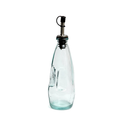 Light-Blue Glass Olive Oil Bottle No. 03 — 23 cm