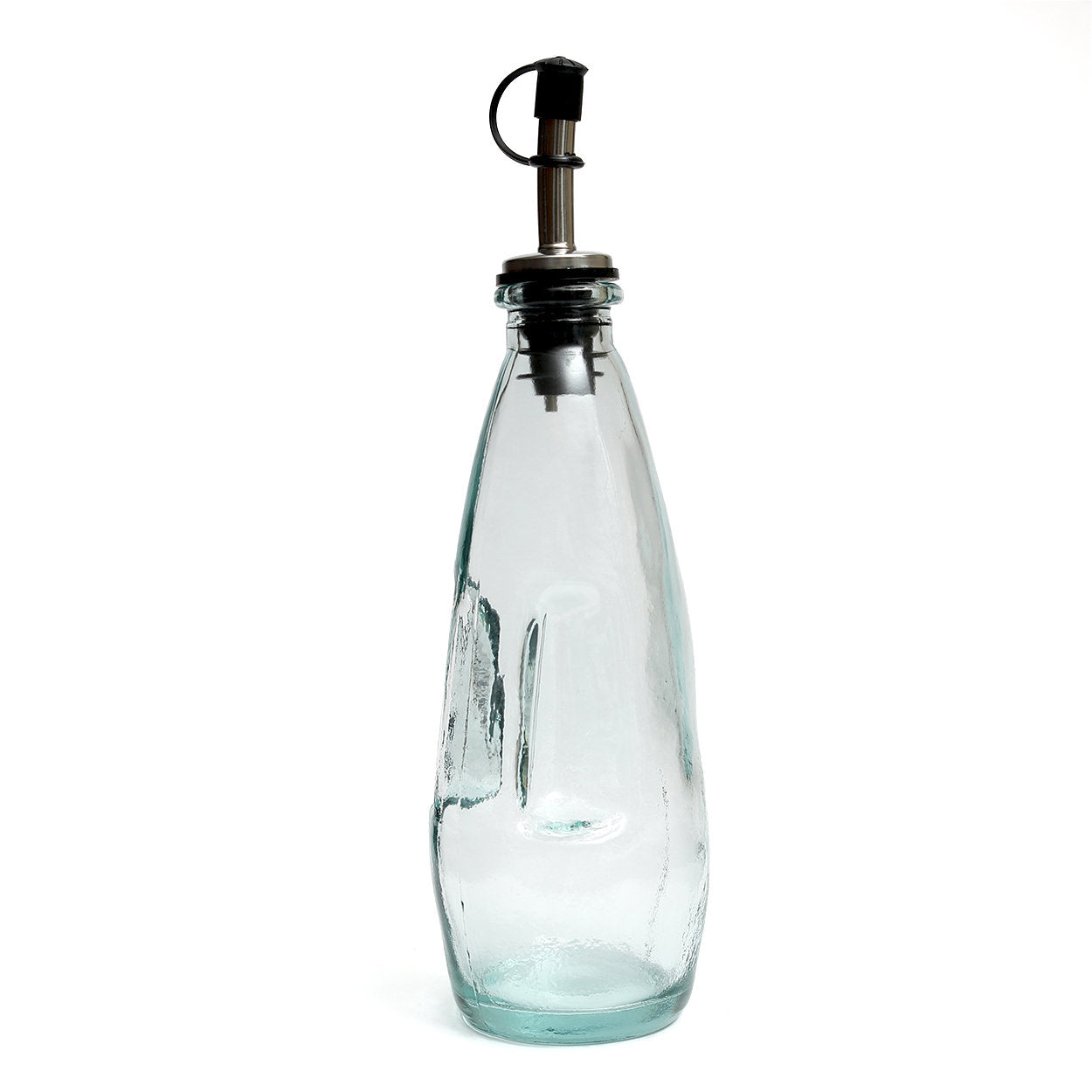 Light-Blue Glass Olive Oil Bottle No. 03 — 23 cm