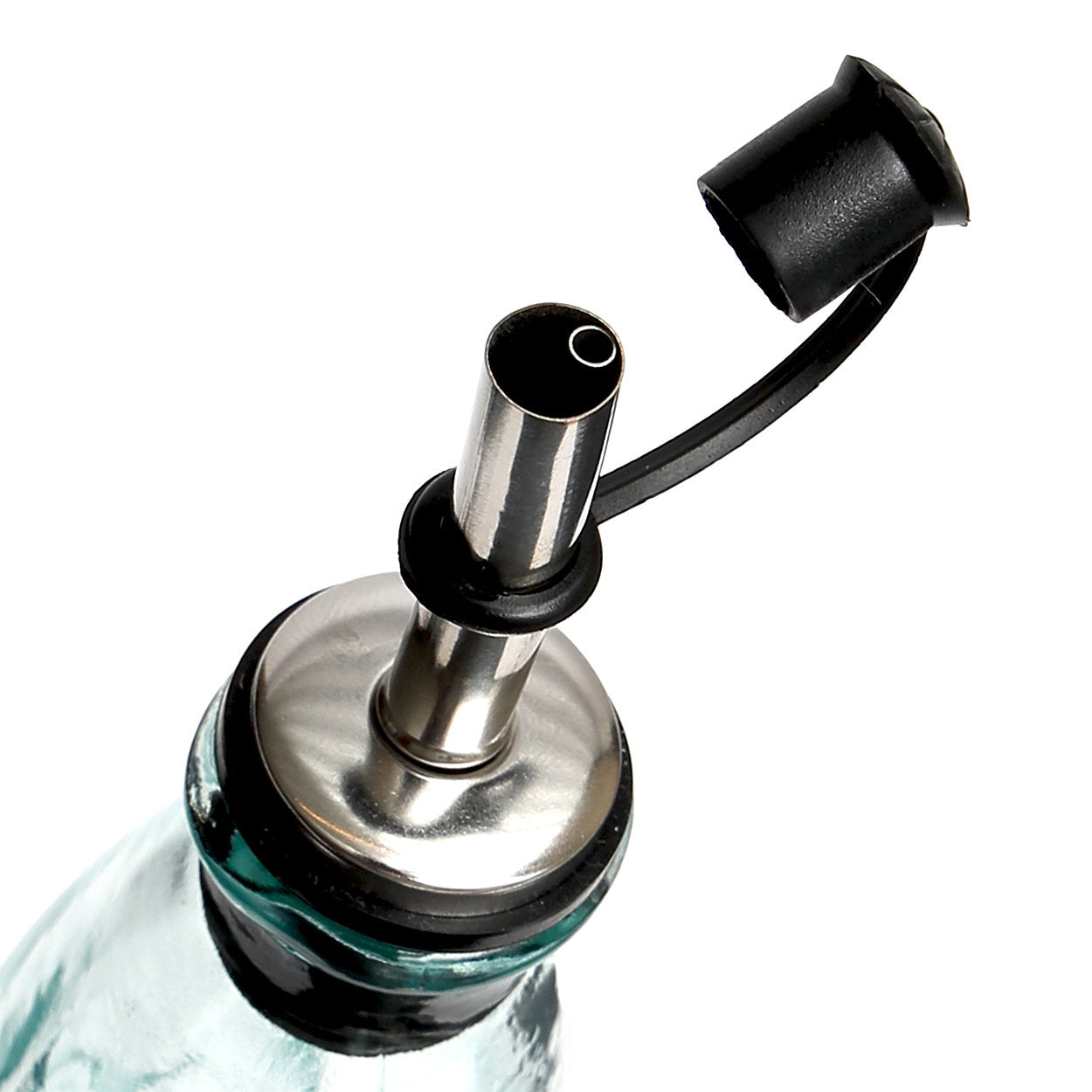 Light-Blue Glass Olive Oil Bottle No. 03 — 23 cm