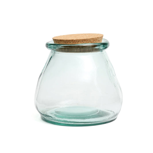 Belly Blue Glass Bottle — L