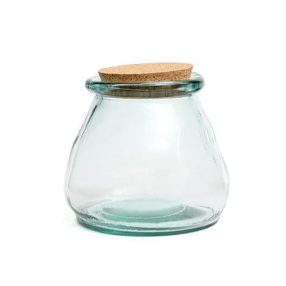 Frasco Belly de cristal azul — G