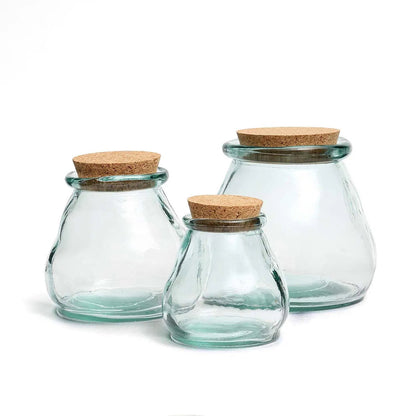 Frasco Belly de cristal azul — G