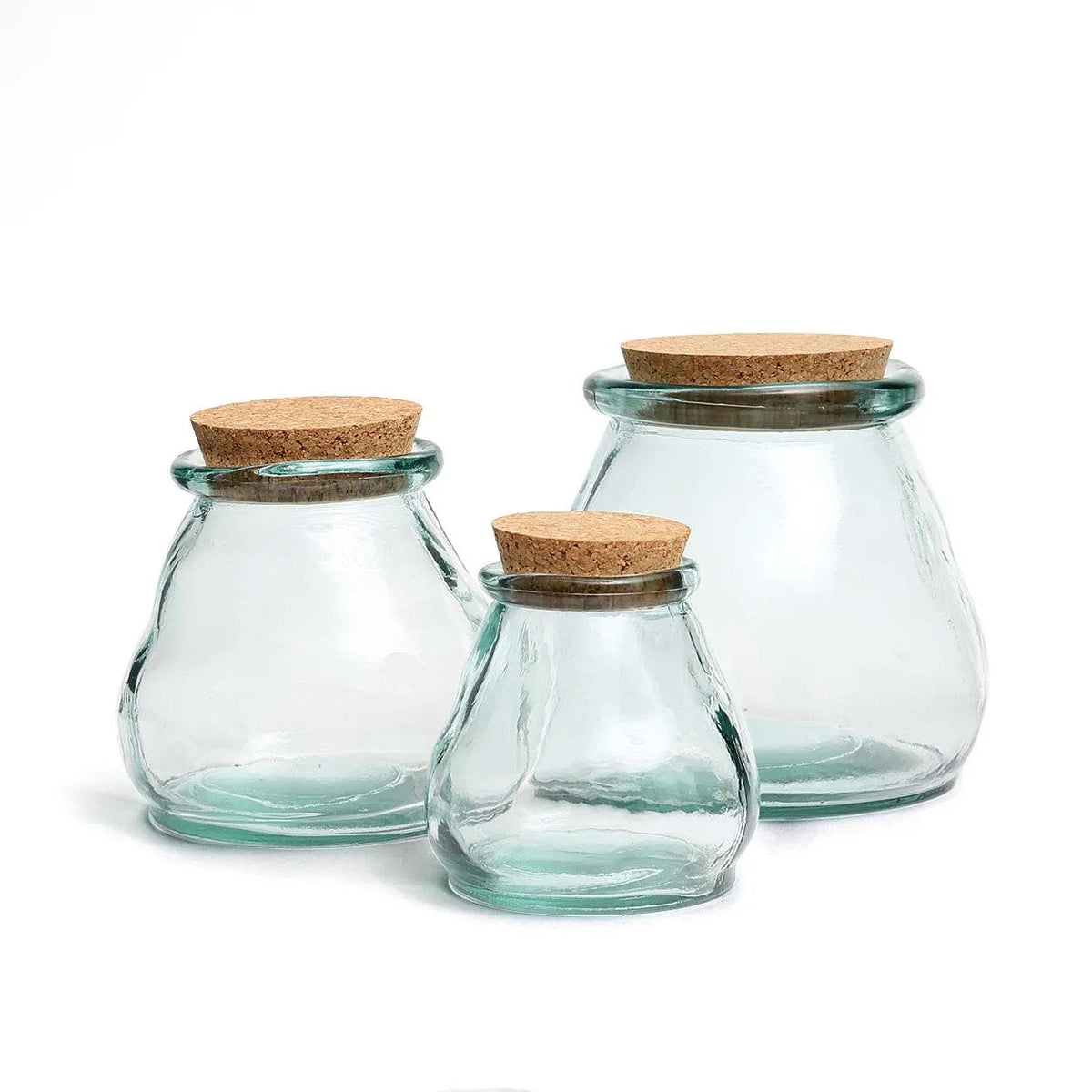 Frasco Belly de Cristal Azul — M