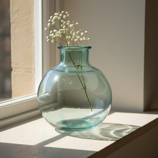 Vaso Yugang em Vidro Reciclado — Azul