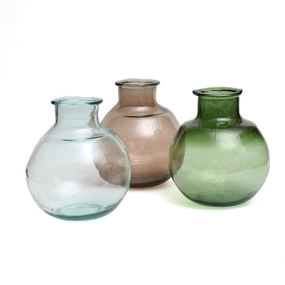 Jarrón Yugang de Vidrio Reciclado — Azul