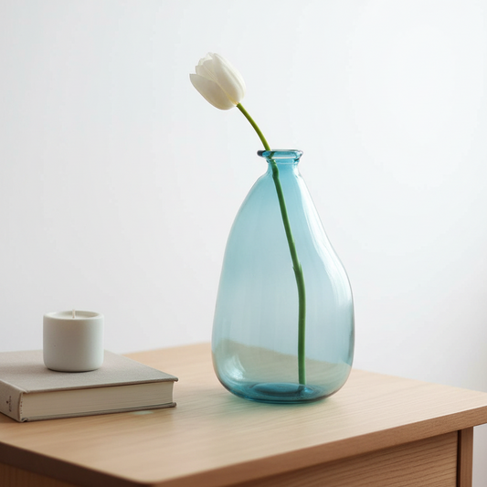 Vaso Shudi em Vidro Reciclado — Azul