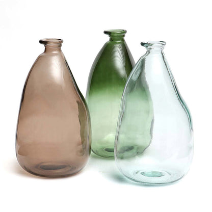 Shudi Vase in Recycled Glass — Blue
