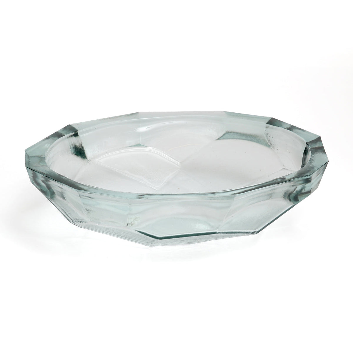 Blue Glass Origami Bowl — L