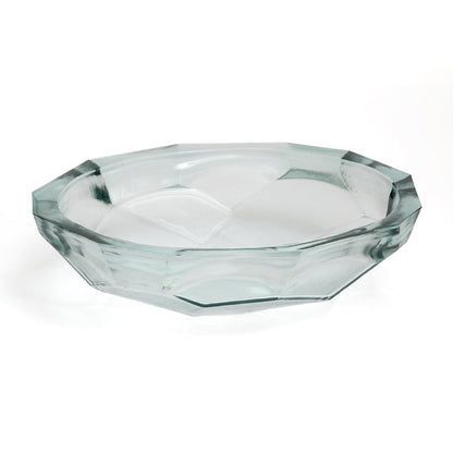Blue Glass Origami Bowl — L