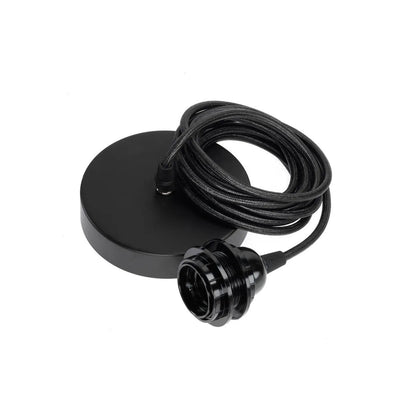 Conjunto de Cabo para Candeeiro Pendente — Preto, 1 Casquilho