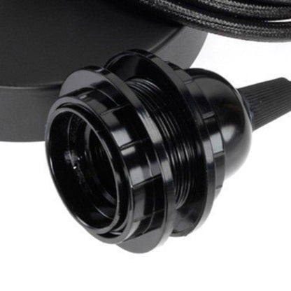 Conjunto de Cabo para Candeeiro Pendente — Preto, 1 Casquilho