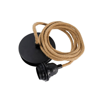 Pendant Light Cord Set — Natural and Black, 1 Socket