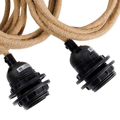 Pendant Lamp Cable Set — Natural and Black, 3 Sockets