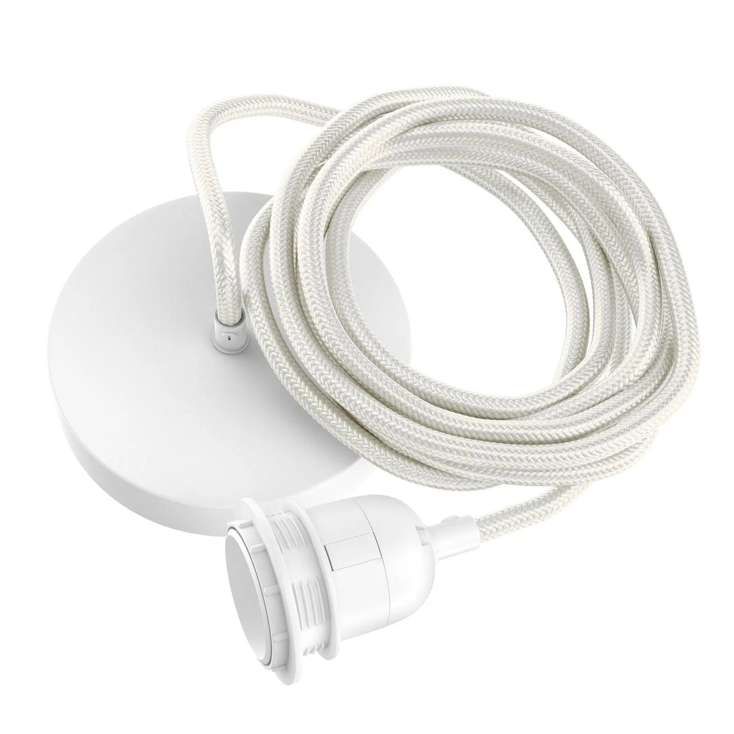 Conjunto de Cabo para Candeeiro Pendente — Branco, 1 Casquilho