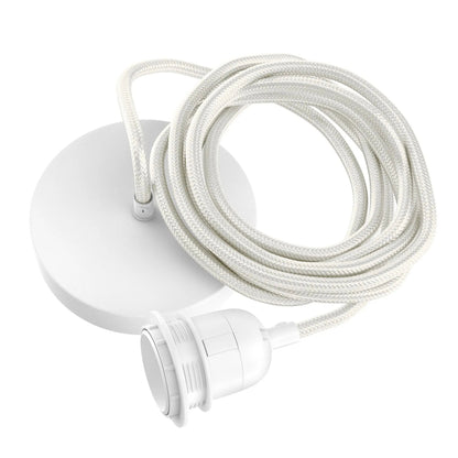Conjunto de Cabo para Candeeiro Pendente — Branco, 1 Casquilho