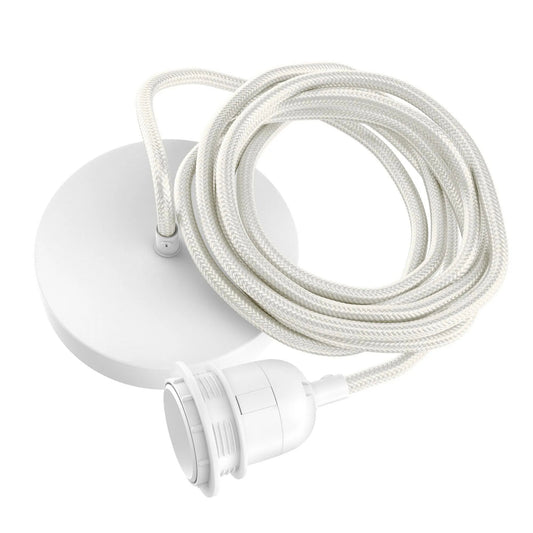 Set de cable para lámpara colgante - Blanco, 1 casquillo