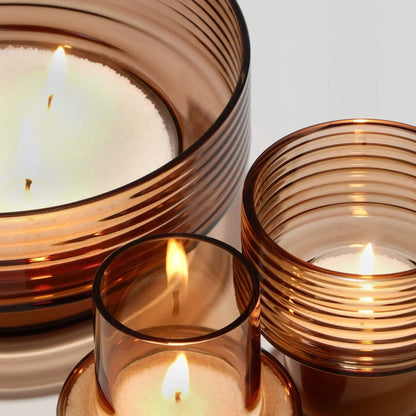 Conjunto 3 castiçais GLOW TOGETHER mocha mousse — detalhe