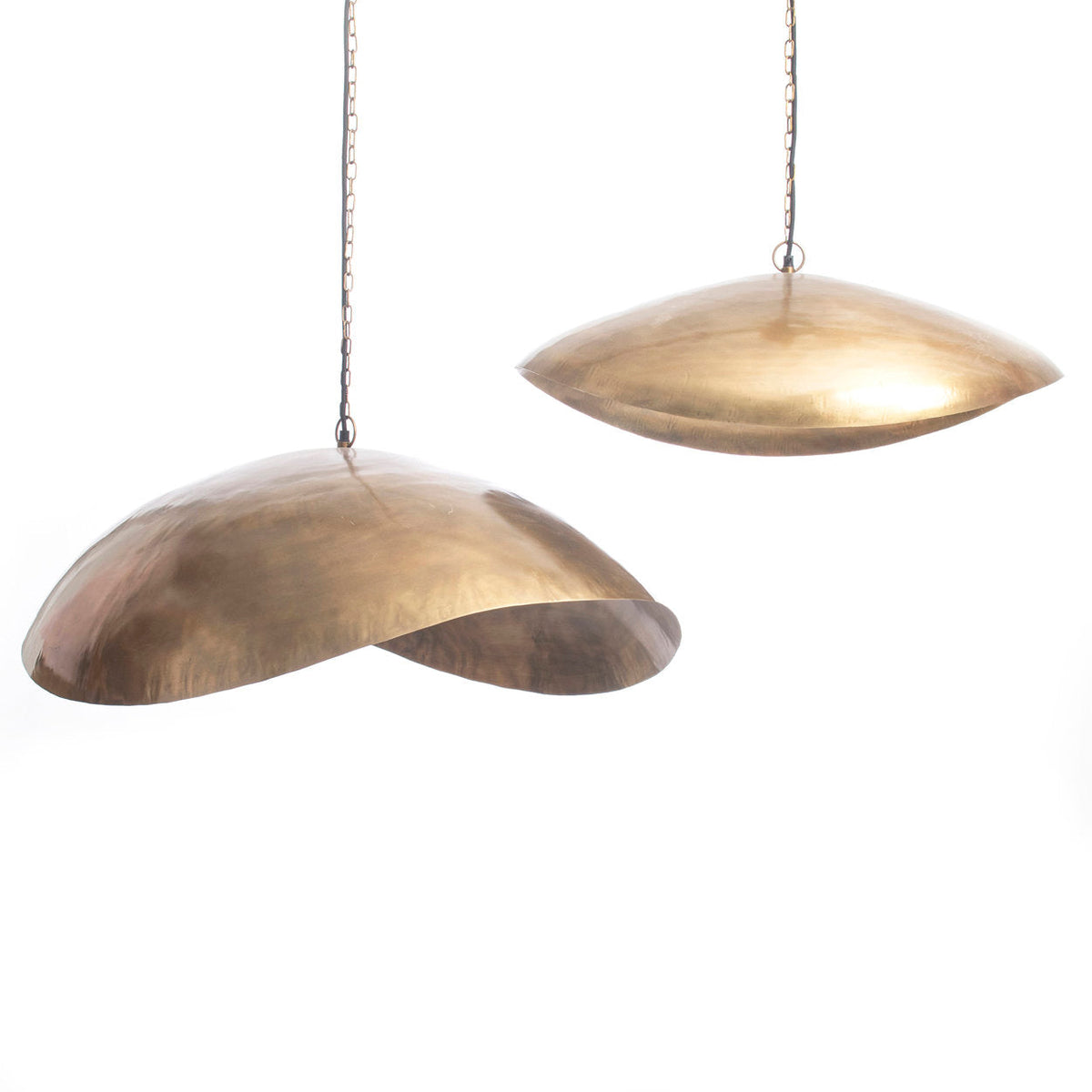 Brass Fortune Cookie Pendant Lamp — 100 × 70 cm