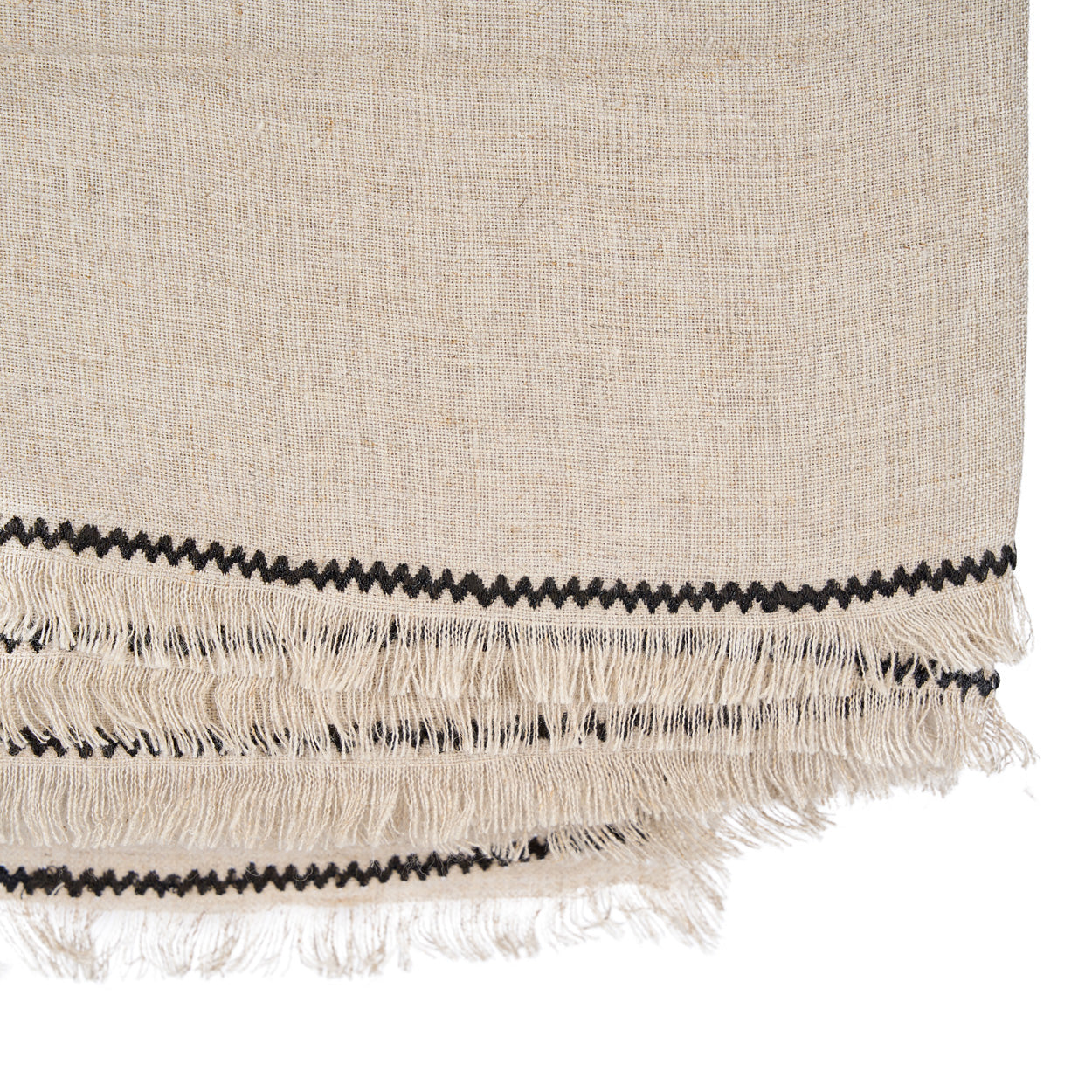 Toscana Natural Linen Striped Tablecloth — 150 × 300 cm