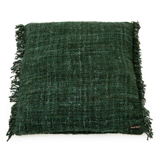 Oh My Gee Cotton Cushion Cover — Forest Green — 60×60