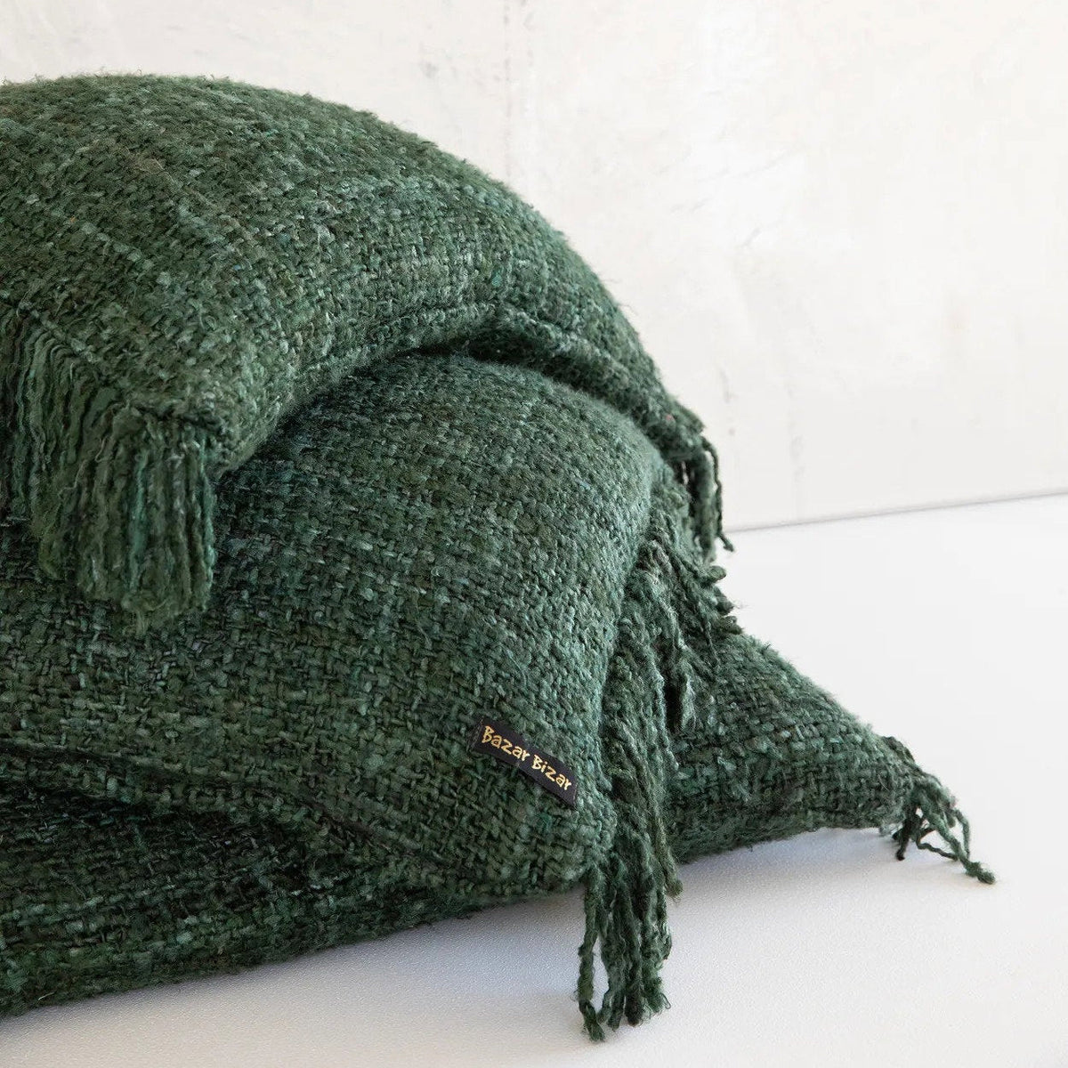 Funda de Cojín Oh My Gee de Algodón — Verde Bosque — 60×60