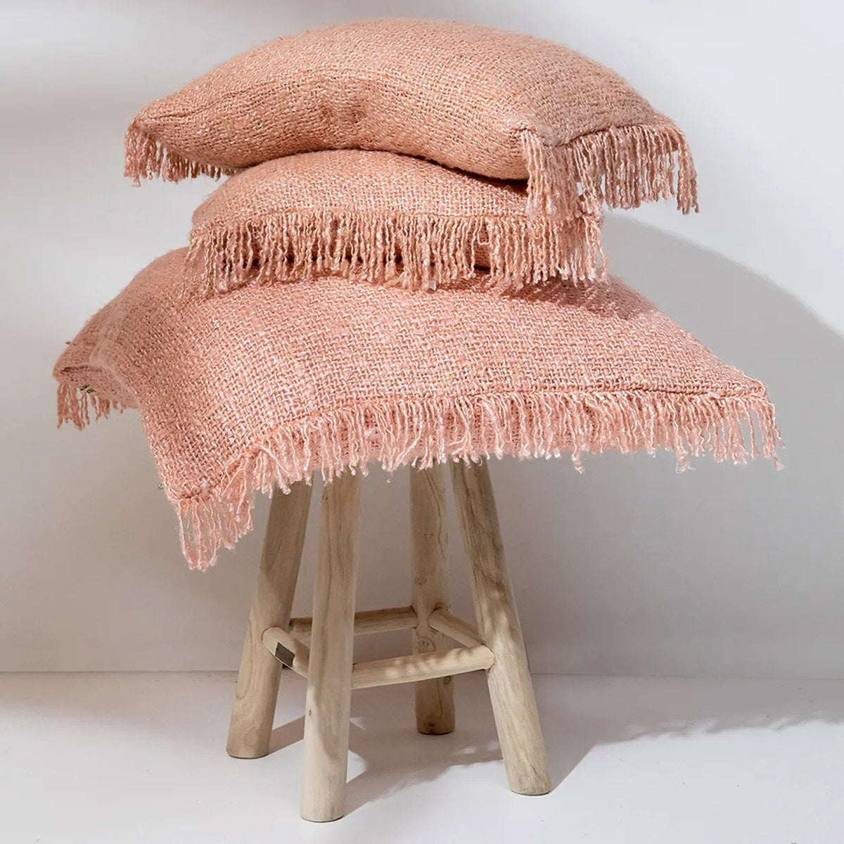 Oh My Gee Cotton Cushion Cover — Salmon Pink — 60x60