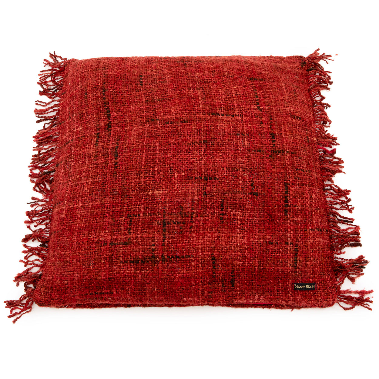 Oh My Gee Cotton Cushion Cover — Cherry Red — 60×60