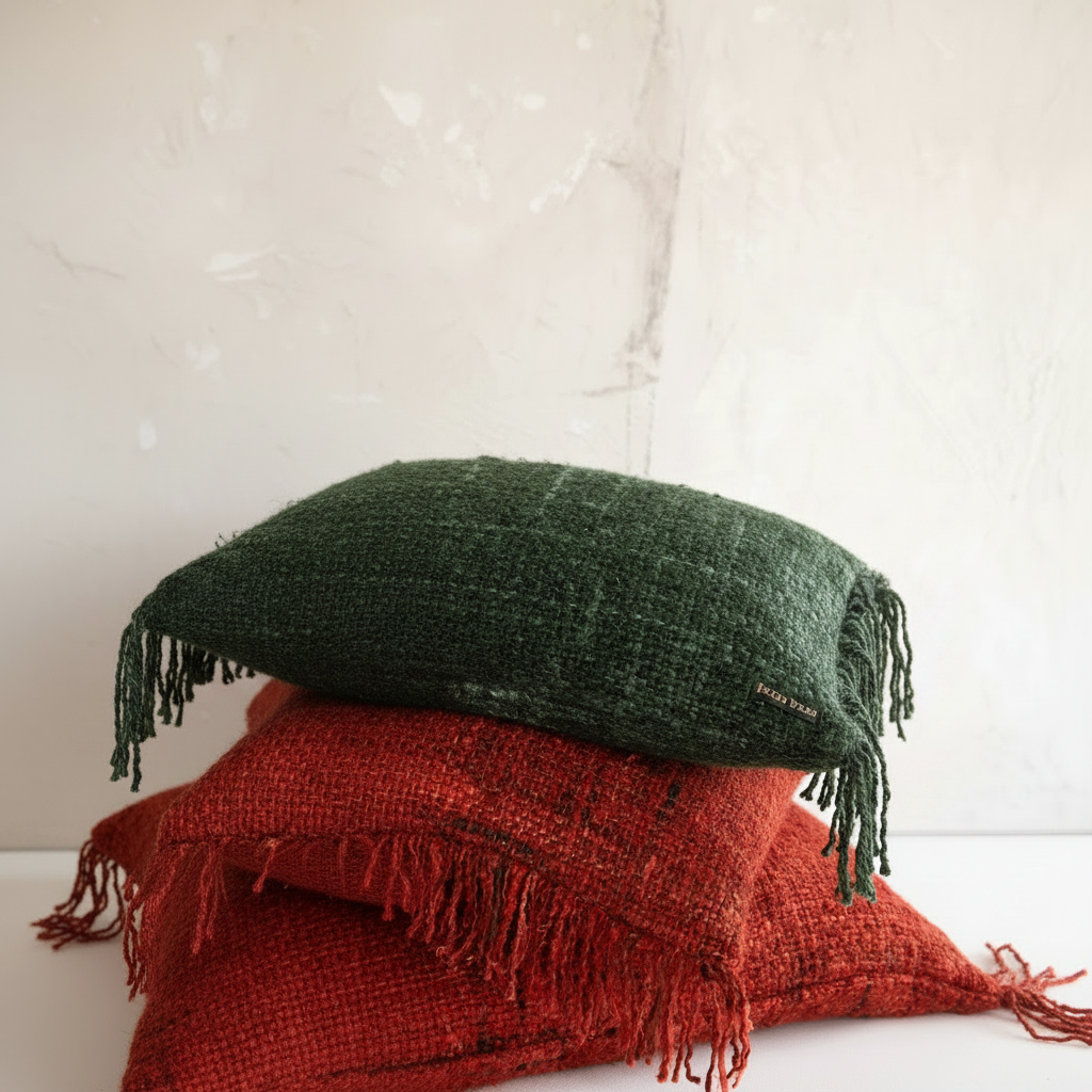 Oh My Gee Cotton Cushion Cover — Cherry Red — 60×60