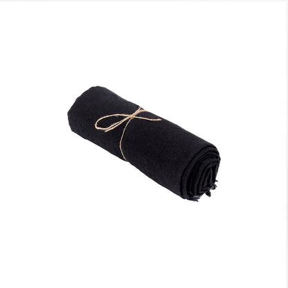 Linen Tablecloth — Black — 150×200