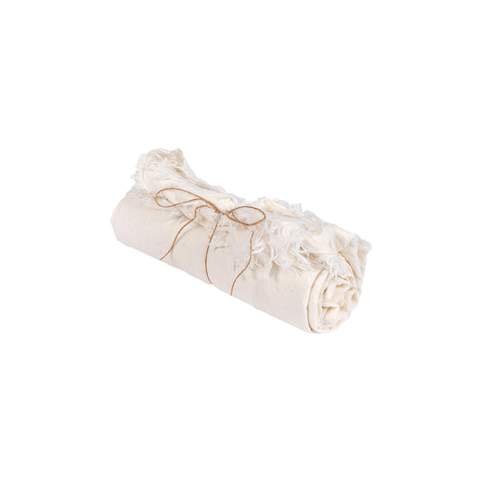 Linen Tablecloth — White — 150×150