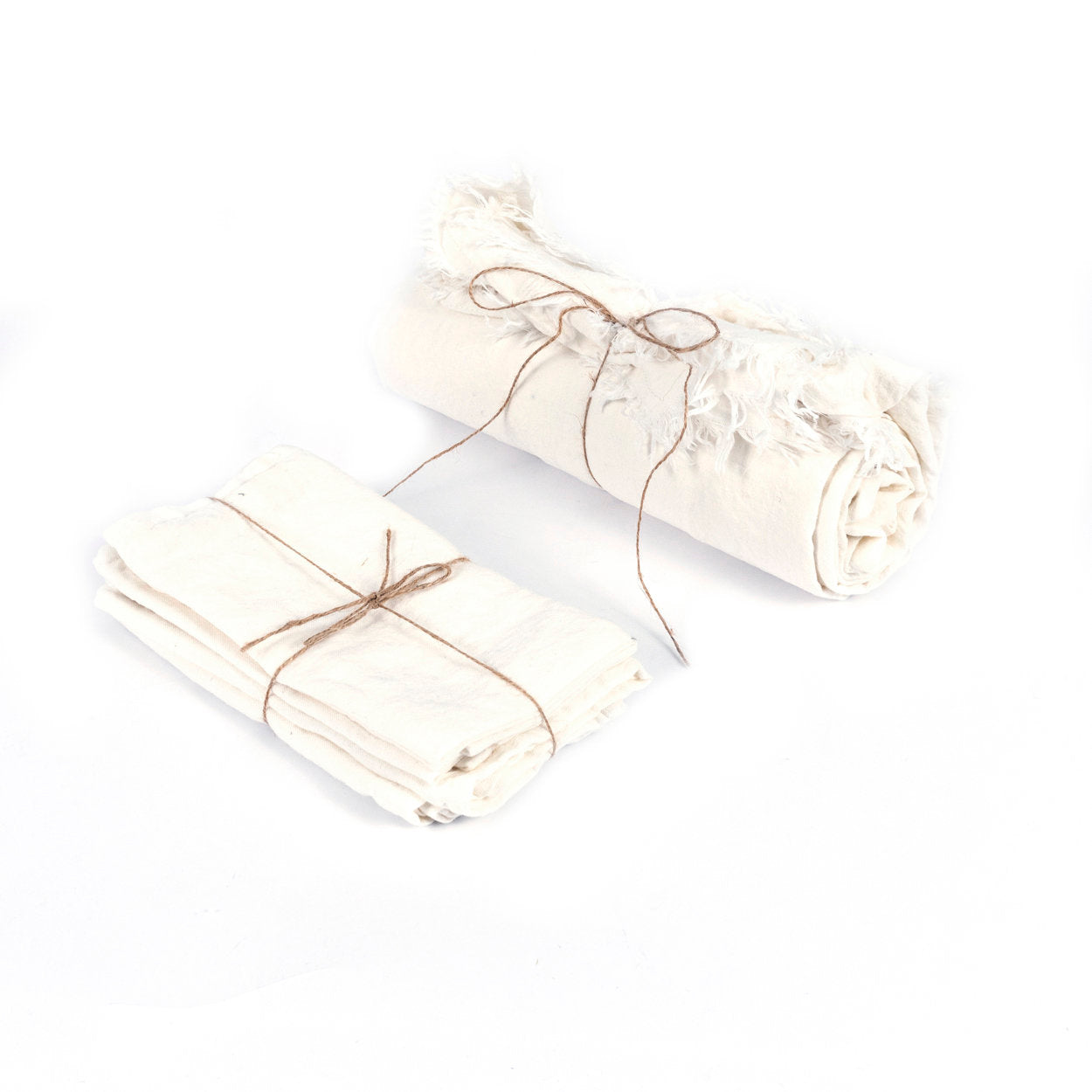 Linen Tablecloth — White — 150×200