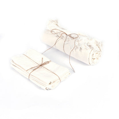 Linen Tablecloth — White — 150×200