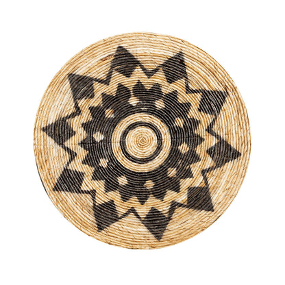 Large Decorative Banana Leaf Plate - Aztec