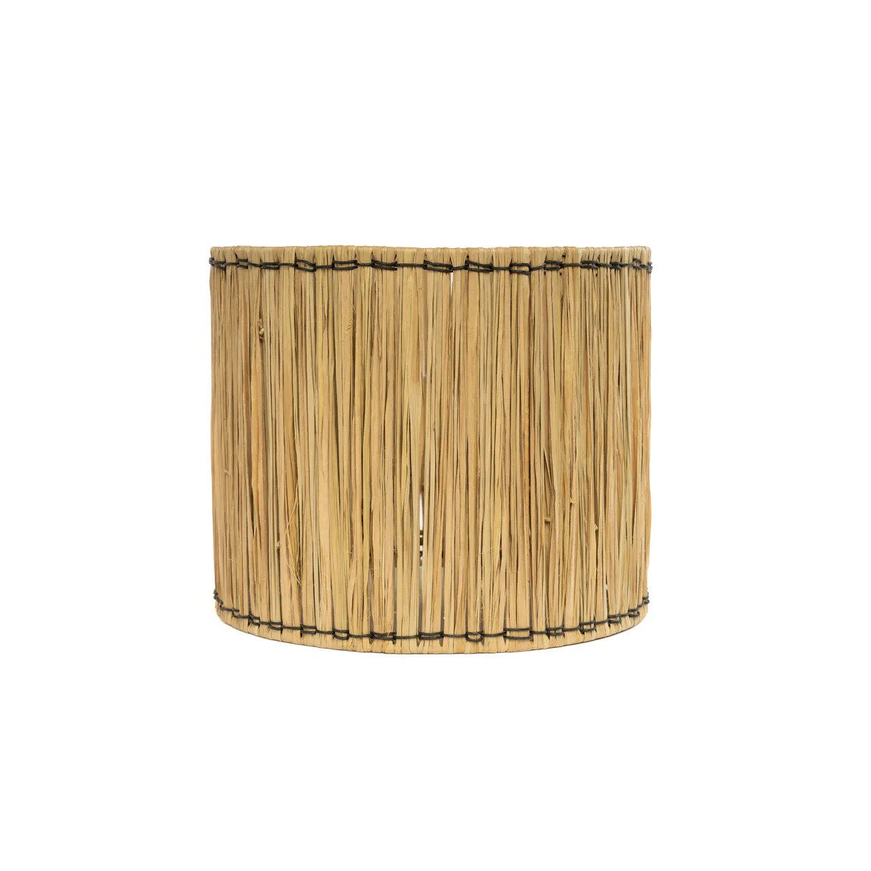 Candeeiro de Mesa Molokai em Terracota e Rattan, Branco Natural