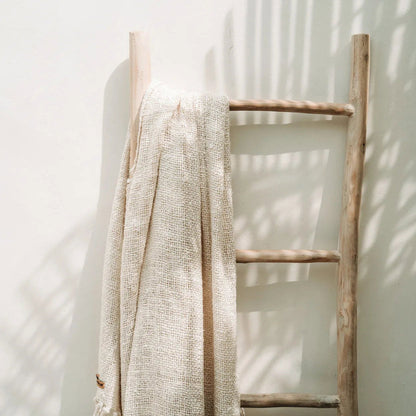 Tulum Decorative Ladder in Natural Teak — 165 cm