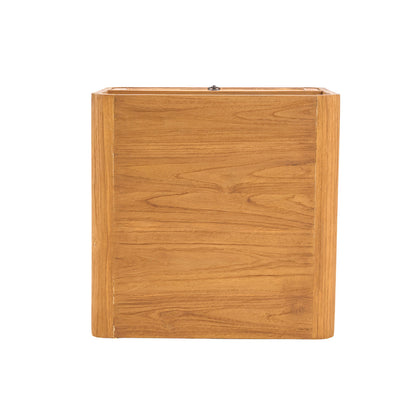 Breeze Teak and Natural Rattan Bedside Table