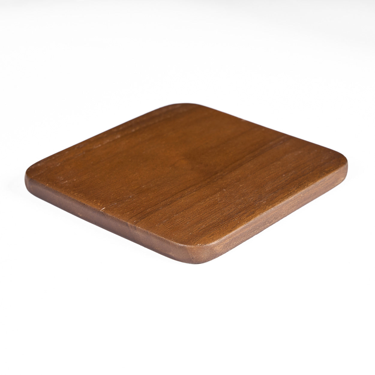Pack de 4 Porta-Copos em Pedra Natural Lisa, Castanho-Escuro — Ø 10 cm