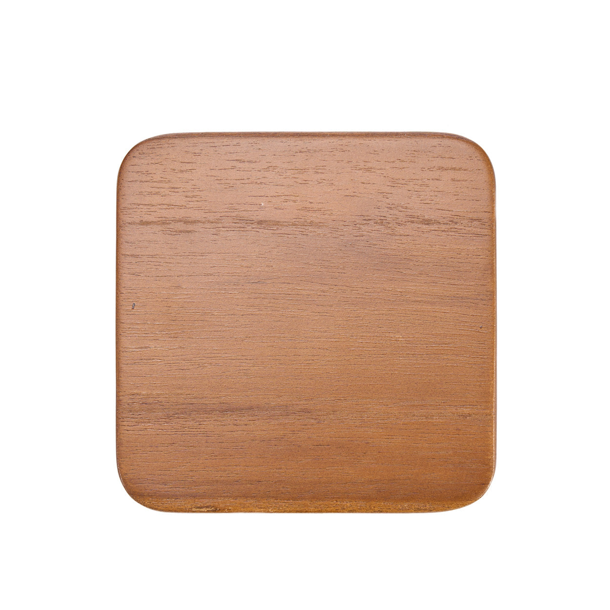 Pack de 4 Porta-Copos em Pedra Natural Lisa, Castanho Médio — Ø 10 cm