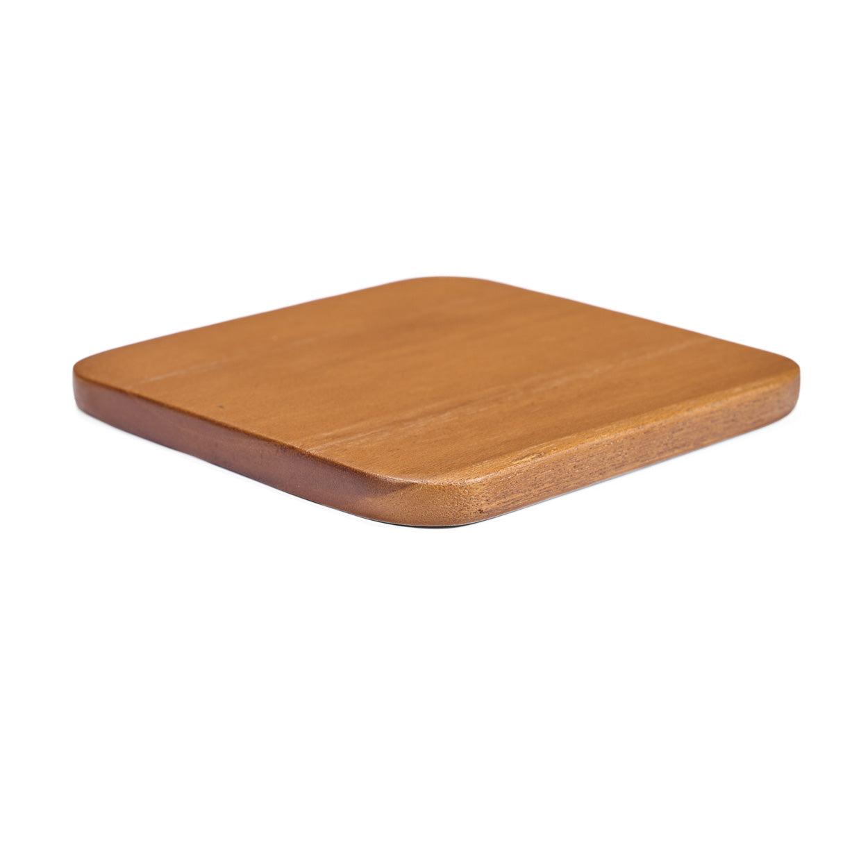 Pack de 4 Porta-Copos em Pedra Natural Lisa, Castanho Médio — Ø 10 cm