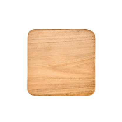 Pack de 4 Porta-Copos em Pedra Natural Lisa, Natural — Ø 10 cm