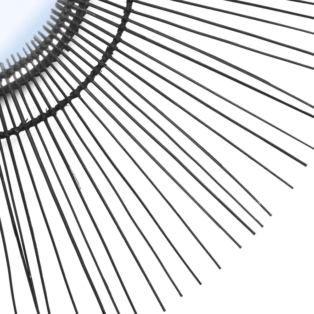 Tropical Black Rattan Mirror — L