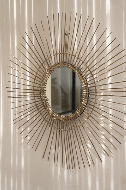 Tropical Natural Rattan Mirror — L