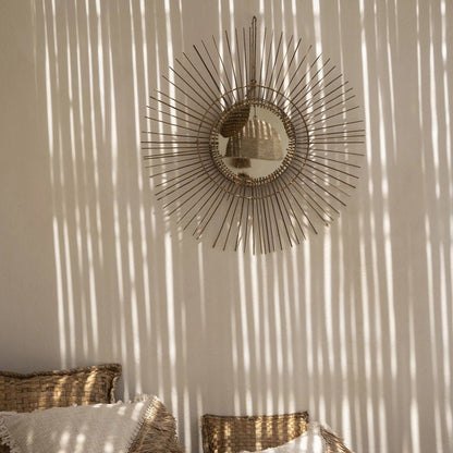Tropical Natural Rattan Mirror — L