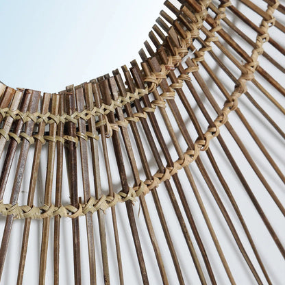 Espelho Tropical em Rattan Natural — L